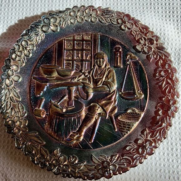 Fenton Amethyst carnival vintage American Craftsmab series #6. Paul Reve… - Picture 1 of 7